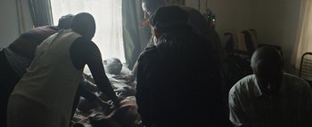 Movie still from “Flying Lotus - Coronus, The Terminator” (2015), directed by Young Replicant – Medium shot, High angle