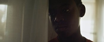 Movie still from “Flying Lotus - Coronus, The Terminator” (2015), directed by Young Replicant – Extreme Close Up shot, High angle