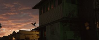 Movie still from “Flying Lotus - Coronus, The Terminator” (2015), directed by Young Replicant – Extreme Wide shot, Low angle