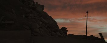 Movie still from “Flying Lotus - Coronus, The Terminator” (2015), directed by Young Replicant – Extreme Wide shot, Low angle