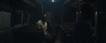 Movie still from “Flying Lotus - Coronus, The Terminator” (2015), directed by Young Replicant – Medium shot, High angle