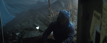 Movie still from “Flying Lotus - Coronus, The Terminator” (2015), directed by Young Replicant – Medium shot, Low angle