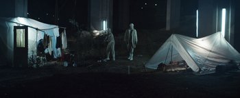 Movie still from “Flying Lotus - Coronus, The Terminator” (2015), directed by Young Replicant – Wide shot, High angle