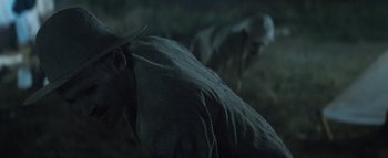 Movie still from “Flying Lotus - Coronus, The Terminator” (2015), directed by Young Replicant – Close Up shot, Low angle