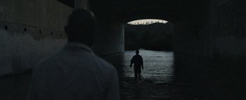 Movie still from “Flying Lotus - Coronus, The Terminator” (2015), directed by Young Replicant – Extreme Wide shot, Over the shoulder angle