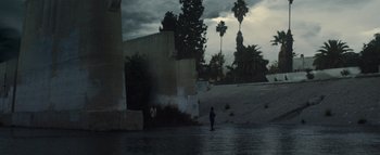 Movie still from “Flying Lotus - Coronus, The Terminator” (2015), directed by Young Replicant – Extreme Wide shot, Low angle