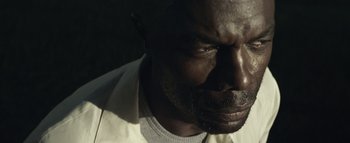 Movie still from “Flying Lotus - Coronus, The Terminator” (2015), directed by Young Replicant – Extreme Close Up shot, Low angle