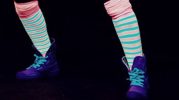 Movie still from “Major Lazer - Sweat” (2014), directed by Ryan Staake – Extreme Close Up shot, Low angle