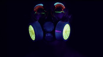 Movie still from “Major Lazer - Sweat” (2014), directed by Ryan Staake – Extreme Close Up shot, Overhead angle