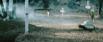 Movie still from “Little Dragon - Pretty Girls” (2014), directed by Nabil Elderkin – Wide shot, High angle