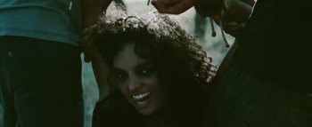 Movie still from “Little Dragon - Pretty Girls” (2014), directed by Nabil Elderkin – Close Up shot, High angle