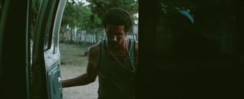 Movie still from “Little Dragon - Pretty Girls” (2014), directed by Nabil Elderkin – Medium shot, High angle