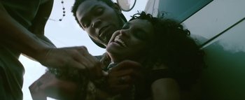 Movie still from “Little Dragon - Pretty Girls” (2014), directed by Nabil Elderkin – Close Up shot, Low angle