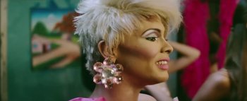 Movie still from “Little Dragon - Pretty Girls” (2014), directed by Nabil Elderkin – Close Up shot, Low angle