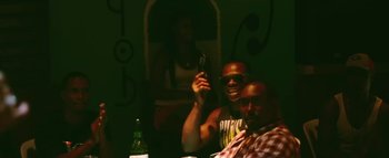 Movie still from “Little Dragon - Pretty Girls” (2014), directed by Nabil Elderkin – Medium shot, Low angle