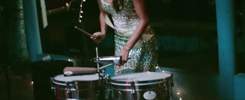 Movie still from “Little Dragon - Pretty Girls” (2014), directed by Nabil Elderkin – Medium shot, Low angle