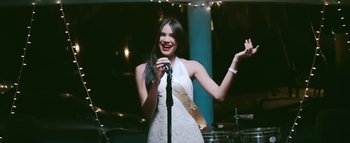 Movie still from “Little Dragon - Pretty Girls” (2014), directed by Nabil Elderkin – Medium shot, Low angle