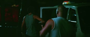 Movie still from “Little Dragon - Pretty Girls” (2014), directed by Nabil Elderkin – Medium shot, Low angle