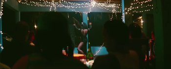 Movie still from “Little Dragon - Pretty Girls” (2014), directed by Nabil Elderkin – Medium shot, Low angle