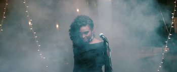 Movie still from “Little Dragon - Pretty Girls” (2014), directed by Nabil Elderkin – Medium shot, Low angle