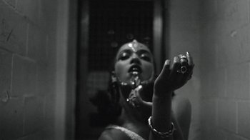 Movie still from “FKA Twigs - Video Girl” (2014), directed by Kahlil Joseph – Close Up shot, Low angle