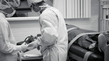 Movie still from “FKA Twigs - Video Girl” (2014), directed by Kahlil Joseph – Medium shot, Overhead angle