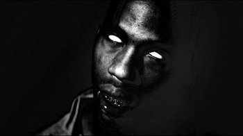 Movie still from “FKA Twigs - Video Girl” (2014), directed by Kahlil Joseph – Extreme Close Up shot, Low angle