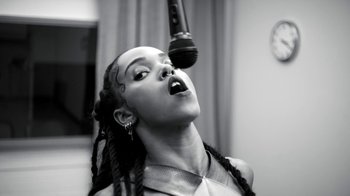 Movie still from “FKA Twigs - Video Girl” (2014), directed by Kahlil Joseph – Close Up shot, Low angle