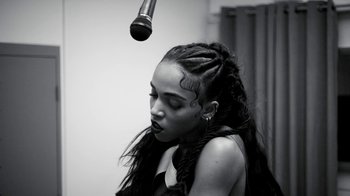 Movie still from “FKA Twigs - Video Girl” (2014), directed by Kahlil Joseph – Close Up shot, High angle