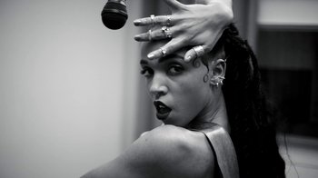 Movie still from “FKA Twigs - Video Girl” (2014), directed by Kahlil Joseph – Close Up shot, Overhead angle