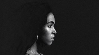 Movie still from “FKA Twigs - Video Girl” (2014), directed by Kahlil Joseph – Close Up shot, Low angle