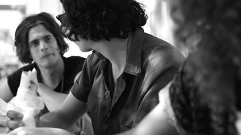 Movie still from “Natas Loves You - Got To Belong” (2014), directed by Larry Clark – Close Up shot, Over the shoulder angle