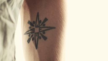 Movie still from “Natas Loves You - Got To Belong” (2014), directed by Larry Clark – Extreme Close Up shot, Overhead angle