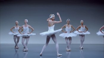 Movie still from “Taylor Swift - Shake It Off” (2014), directed by Mark Romanek – Wide shot, Low angle