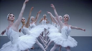 Movie still from “Taylor Swift - Shake It Off” (2014), directed by Mark Romanek – Wide shot, Low angle