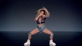 Movie still from “Taylor Swift - Shake It Off” (2014), directed by Mark Romanek – Wide shot, Low angle