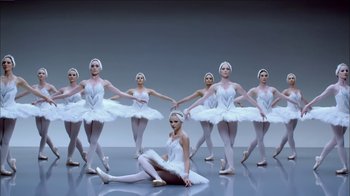 Movie still from “Taylor Swift - Shake It Off” (2014), directed by Mark Romanek – Wide shot, Low angle
