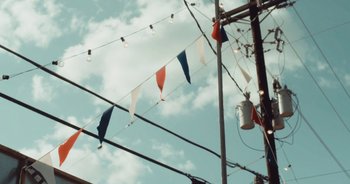 Movie still from “Alt-J - Left Hand Free” (2014), directed by Ryan Staake – Extreme Wide shot, Low angle