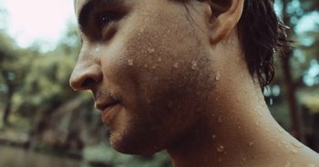 Movie still from “Alt-J - Left Hand Free” (2014), directed by Ryan Staake – Extreme Close Up shot, Low angle