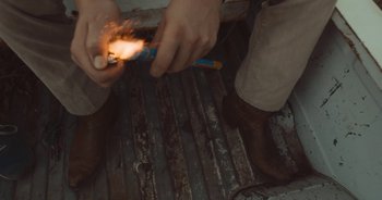 Movie still from “Alt-J - Left Hand Free” (2014), directed by Ryan Staake – Extreme Close Up shot, High angle