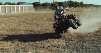 Movie still from “Alt-J - Left Hand Free” (2014), directed by Ryan Staake – Wide shot, Low angle