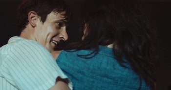 Movie still from “Alt-J - Left Hand Free” (2014), directed by Ryan Staake – Close Up shot, Over the shoulder angle