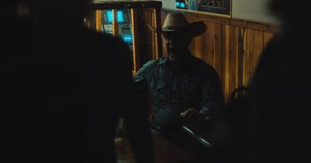 Movie still from “Alt-J - Left Hand Free” (2014), directed by Ryan Staake – Medium shot, Over the shoulder angle