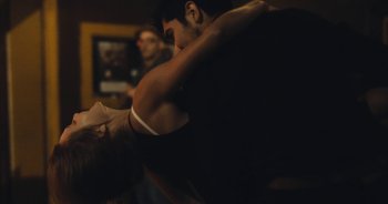 Movie still from “Alt-J - Left Hand Free” (2014), directed by Ryan Staake – Medium shot, Over the shoulder angle