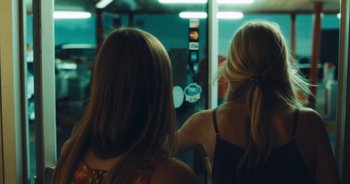 Movie still from “Alt-J - Left Hand Free” (2014), directed by Ryan Staake – Close Up shot, Over the shoulder angle