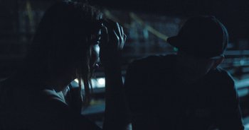 Movie still from “Alt-J - Left Hand Free” (2014), directed by Ryan Staake – Close Up shot, Over the shoulder angle