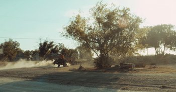 Movie still from “Alt-J - Left Hand Free” (2014), directed by Ryan Staake – Extreme Wide shot, Low angle