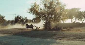 Movie still from “Alt-J - Left Hand Free” (2014), directed by Ryan Staake – Extreme Wide shot, Low angle
