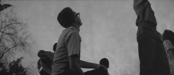 Movie still from “Paul McCartney - Early Days” (2014), directed by Vincent Haycock – Medium shot, Low angle