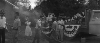 Movie still from “Paul McCartney - Early Days” (2014), directed by Vincent Haycock – Wide shot, Low angle